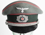 WWII NAZI GERMAN PANZER OFFICERS VISOR HAT WW2