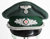 WWII NAZI GERMAN FORESTRY OFFICER VISOR CAP WW2