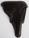 WWII NAZI GERMAN P08 LUGER PISTOL LEATHER HOLSTER