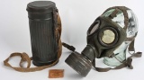 WWII NAZI GERMAN HEER M30 GASMASK & CANISTER WW2