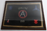 WWI US 3RD ARMY 1919 COBLENZGERMANY SOUVENIR MAT