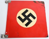 WWII NAZI GERMAN NSDAP METAL CAR PENNANT WW2