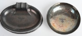 WWII NAZI GERMAN SILVER POLITICAL ASHTRAY & DISH