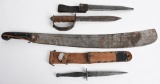 WWII MARINE RAIDER FIGHTING KNIFE GROUPING ID'ed