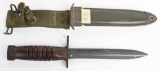 WWII M4 CARBINE BAYONET W/ M8A1 SCABBARD BY UTICA