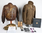 WWII US 8TH FORCE A-2 PAINTED FLIGHT JACKET GROUP