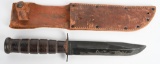 WWII US NAVY MKII FIGHTING KNIFE W/ SCABBARD WW2