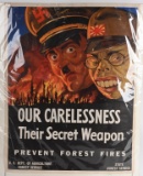 WWII POSTER OUR CARELESSNESS THEIR SECRET WEAPON