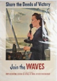 WWII NAVY WAVES SHARE THE DEEDS OF VICTORY POSTER
