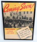 WW2 US HOMEFRONT COMING SOON! 2-MAN JAP SUB POSTER