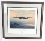 JIMMY DOOLITTLE SIGNED FRAMED ART PRINT W/ CERTIF