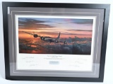 WWII ENOLA GAY SIGNED CREW ART PRINT PAUL TIBBETTS