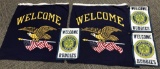 WWII US 5pc LOT AMERICAN LEGION WELCOME HOME FLAGS