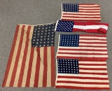 5 PC. LOT 48 + 50 STAR US FLAGS