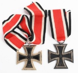 WWII NAZI GERMAN 2nd CLASS IRON CROSS LOT OF 2 WW2