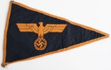 WWII NAZI GERMAN KRIEGSMARINE VEHICLE PENNANT WW2