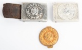 WWII NAZI GERMAN BELT BUCKLE LOT OF 3 HEER PENAL