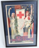 WORLD WAR ONE RED CROSS ROLL CALL POSTER WW1