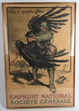 WW1 EMPRUNT NATIONAL SOCIETE GENERALE POSTER WWI