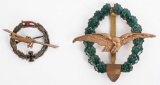 REPRO 1920's AUSTRIAN PILOT BADGE LOT OF 2 WINGS