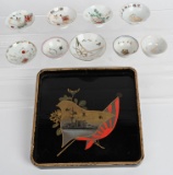 WWII IMPERIAL JAPANESE SAKE CUP LOT W/ TRAY WW2