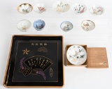 WWII IMPERIAL JAPANESE SAKE CUP LOT W/ TRAY WW2