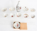 WWII IMPERIAL JAPANESE SAKE CUP LOT W/ BOTTLE