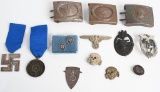 Repro WWII NAZI GERMAN INSIGNIA LOT BUCKLES SS WW2