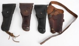 WWII US ARMY .45 HOLSTER LOT OF 4 WW2