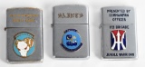 VIETNAM LIGHTER LOT OF 3 AVIATION MARINES ASSAULT