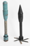 2 INERT DUMMY BAZOOKA TRAINING ROCKETS