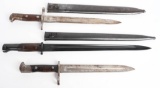 WW2 BAYONET LOT of 3 YUGOSLAVIAN SWISS TURKISH WWI