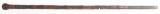 JAPANESE HAND CARVED WOOD CANE W WOMEN IN kIMONOS