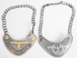 REPRO LOT OF 2 NAZI GERMAN POLICE GORGET