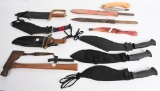 LARGE KNIFE COLLECTION WITH AFRICAN & NEW GURKHAS