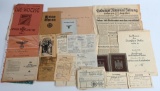 WWII NAZI GERMAN DOCUMENT LOT OF 37 WW2 NSDAP