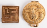 WWII NAZI GERMAN NSDAP BELT BUCKLE LOT OF 2 WW2