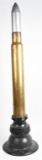 DECORATIVE ARTILLERY SHELL WITH WOOD BASE