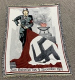 WWII NAZI IN HONOR OF THE FALLEN HERO'S TAPESTRY