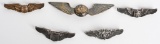 WWIII US AIR MAIL NURSE PILOT WING LOT OF 5 WW2