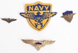 WWII US NAVY V-5 PROGRAM WINGS INSIGNIA LOT WW2