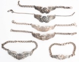WWII US AIR CORPS WING BRACELETS LOT OF 6 WW2