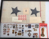 WWII US SON IN SERVICE BADGE LOT OF 37 PIECES WW2