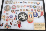 WWII US PATRIOTIC PINS ANTI AXIS V FOR VICTORY WWI