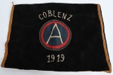 WW1 US ARMY 3RD ARMY PILLOW SHAM COBLENZ 1919 WWI