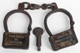 FAKE SLAVE HANDCUFFS FOR NEGRO WOMEN OR CHILD