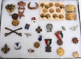 CIVIL WAR WW1 WWII KOREAN WAR MEDAL INSIGNIA LOT