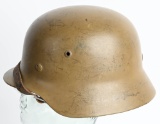 WWII REPAINTED TAN M35 CAMO PAINTED HELMET WW2