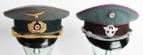 REPRO HEER GENERALS & FIRE POLICE VISOR CAP LOT