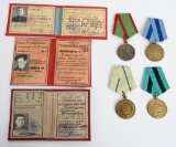 WWII SOVIET MEDAL & NKVD NKGB MGB ID MEDAL LOT WW2